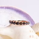 Black diamond eternity ring