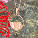 Rose Gold Circular Table Mountain Pendant