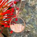 Rose Gold Circular Table Mountain Pendant