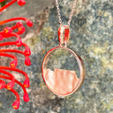 Rose Gold Circular Table Mountain Pendant