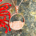 Rose Gold Circular Table Mountain Pendant
