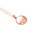 Rose Gold Circular Table Mountain Pendant