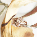 Rose Gold Leopard Head Ring with Diamond Accents