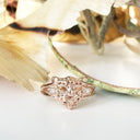 Rose Gold Leopard Head Ring with Diamond Accents