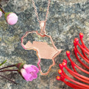 Table  Mountain Africa outline rose gold pendant