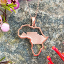 Table  Mountain Africa outline rose gold pendant