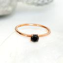 Black Diamond Rose gold stacking ring