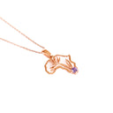 Tanzanite Africa Map Bird of Paradise Rose Gold Pendant