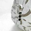 Round Cut Tourmaline Bar Set White Gold Drop Pendant