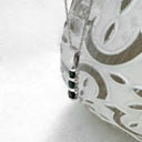 Round Cut Tourmaline Bar Set White Gold Drop Pendant