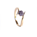 Sculptural Floral Swish Tanzanite Yellow Gold Ring