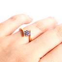 Sculptural Floral Swish Tanzanite Yellow Gold Ring