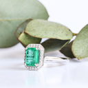 Secret Love Diamond And Emerald Cut White Gold Ring