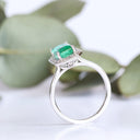 Secret Love Diamond And Emerald Cut White Gold Ring
