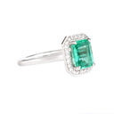 Secret Love Diamond And Emerald Cut White Gold Ring