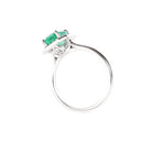 Secret Love Diamond And Emerald Cut White Gold Ring