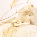 Sensual Yellow Gold Flow Black Diamond Ring