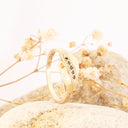 Sensual Yellow Gold Flow Black Diamond Ring