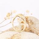 Sensual Yellow Gold Flow Black Diamond Ring