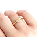 Seven Diamond Crown Yellow Gold Ring