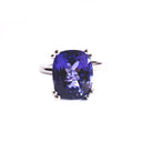 Show-stopping Elongated Cushion Cut Tanzanite 18ct White Gold Ring