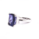 Show-stopping Elongated Cushion Cut Tanzanite 18ct White Gold Ring