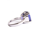 Show-stopping Elongated Cushion Cut Tanzanite 18ct White Gold Ring
