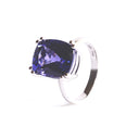 Show-stopping Elongated Cushion Cut Tanzanite 18ct White Gold Ring