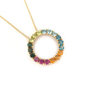 Show Stopping Rainbow Halo Pendant