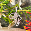 Silver Strelitzia bird of paradise Africa Pendant