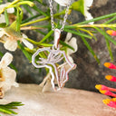 Silver Strelitzia bird of paradise Africa Pendant