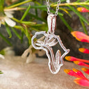 Silver Strelitzia bird of paradise Africa Pendant