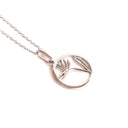 Silver Circular Bird of Paradise Pendant