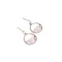 Circular Table Mountain White Gold Earrings