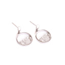 Silver Circular Table Mountain Earrings