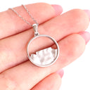 Silver Circular Table Mountain Pendant