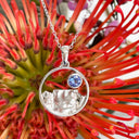 Table Mountain tanzanite silver pendant