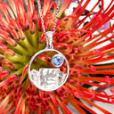 Table Mountain tanzanite silver pendant