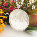 Silver Rhino Coin Pendant