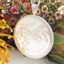 Silver Rhino Coin Pendant