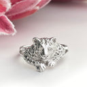 Silver Leopard Ring