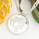 Silver Grape Vine Coin Pendant