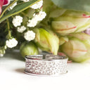 Silver animal print ring