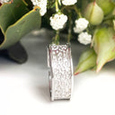 Silver animal print ring