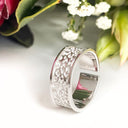 Silver animal print ring