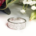 Silver animal print ring