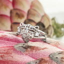 Silver leopard head ring