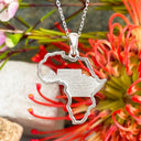 Table  Mountain Africa outline silver pendant