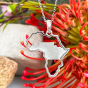 Table  Mountain Africa outline silver pendant