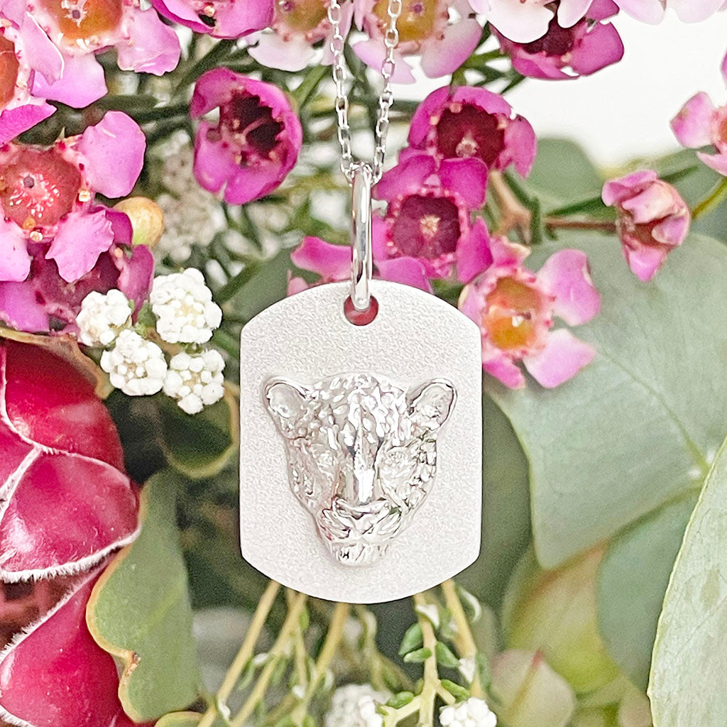 Silver Leopard pendant